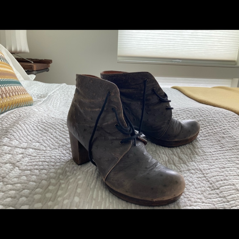 Chie Mihara Lace Heeled Boots Size 39